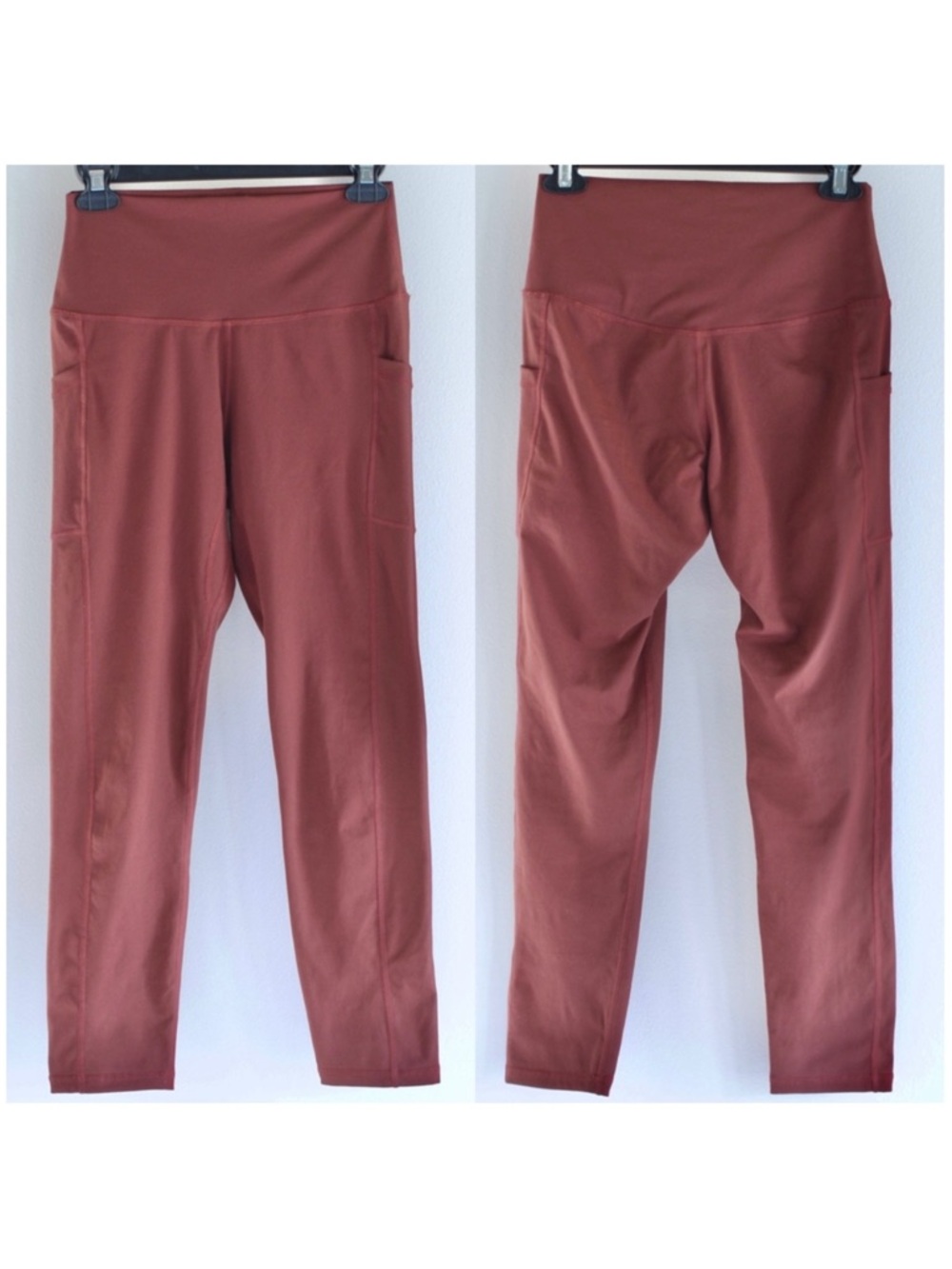 Sunzel High Rise Pocket Leggings Yoga Maroon M